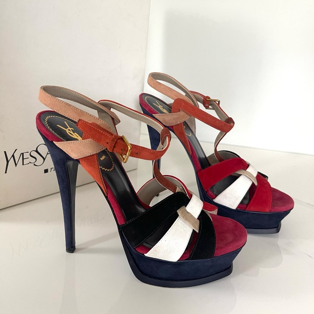 AUTHENTIC YSL TRIBUTE PLATFORM HEELS - Picture 7 of 14